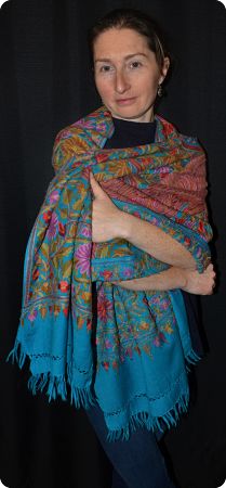 Shalimar Gita design #9: full-surface hand-stitched embroidery on fine wool
