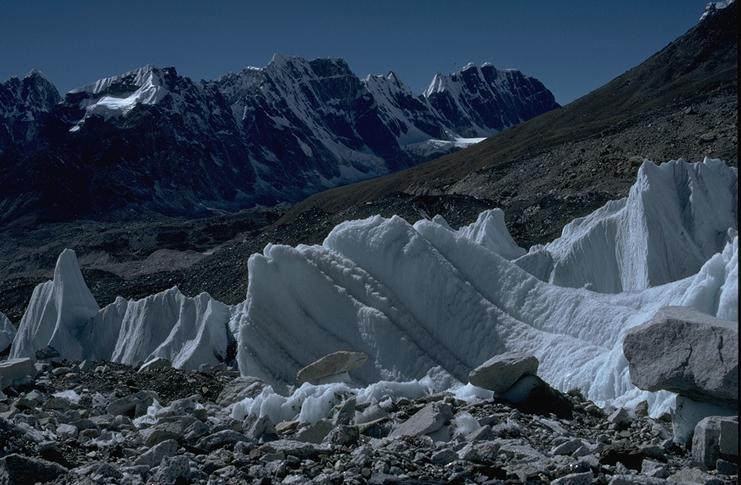 Seracs on Khumbu glacier