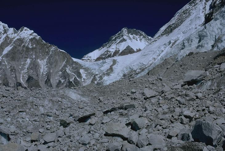 At the western foot of Everest