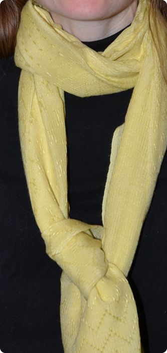 (VIS #ADmft-yfw) medium-size 70/30 fancy weave shawl, yellow